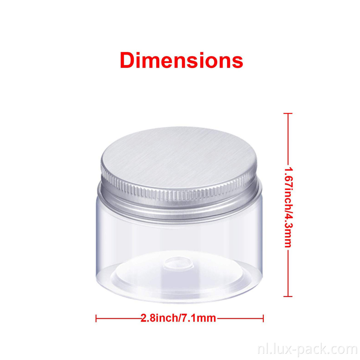 Hoge plastic potten Tall Plastic Jars